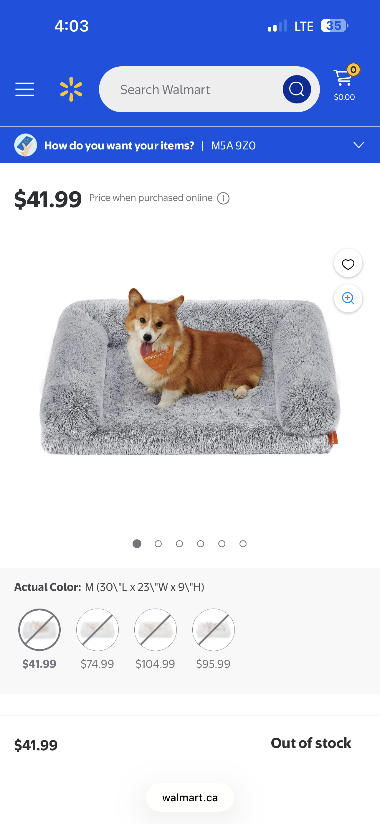 Calming Plush Dog Bed – Small/Medium Dogs