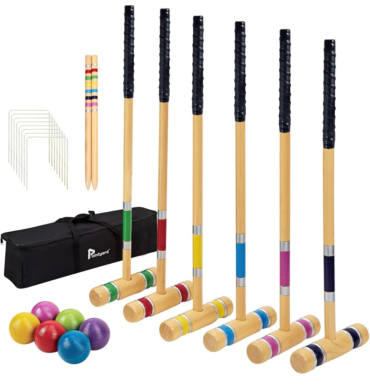 Pointyard Six-Player Croquet Set with Carry Bag – 40% Off Amazon Sale Price