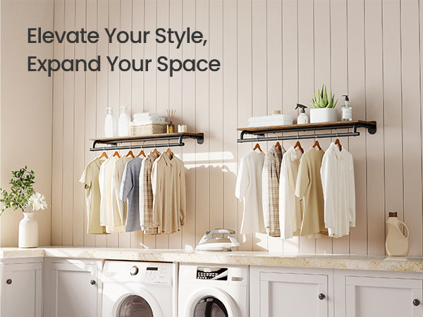 Wall-Mounted Clothes Rack