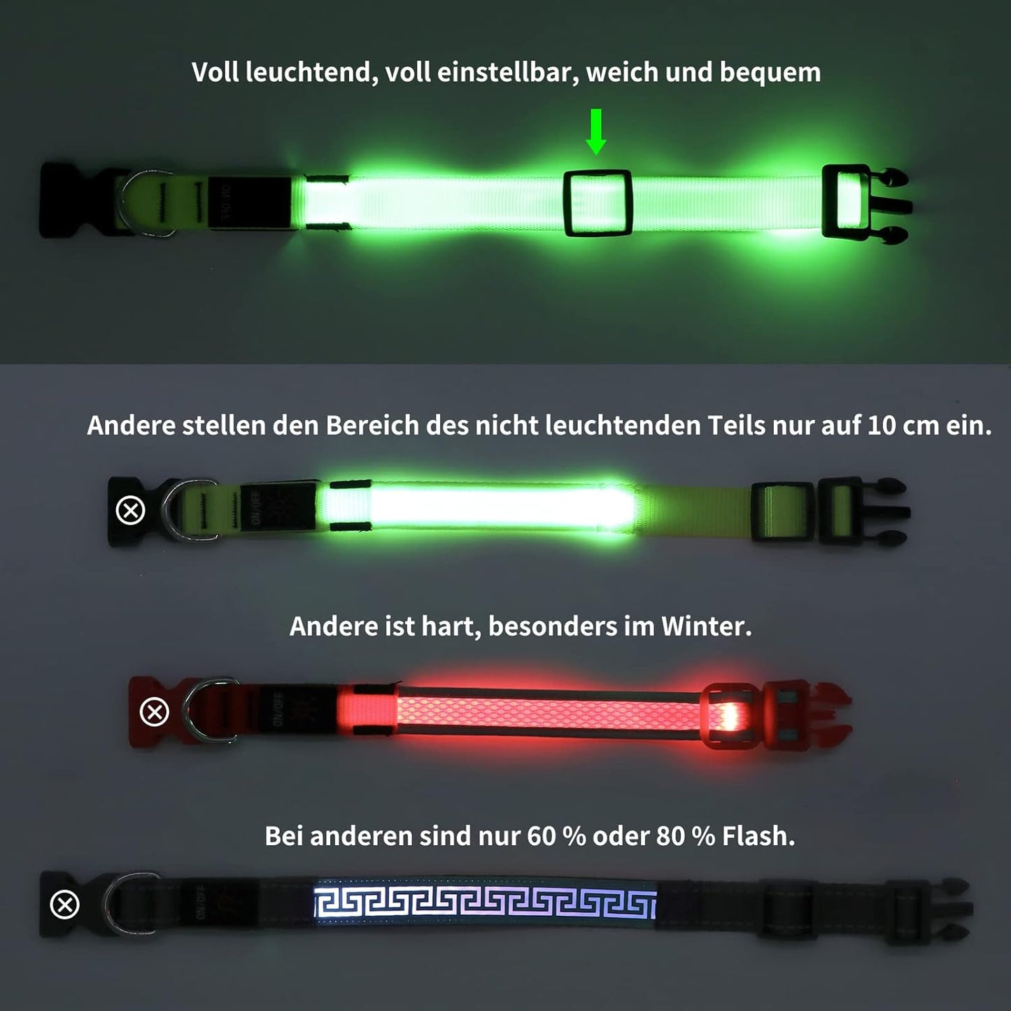 KOSKILL LED Light-Up Dog Collar