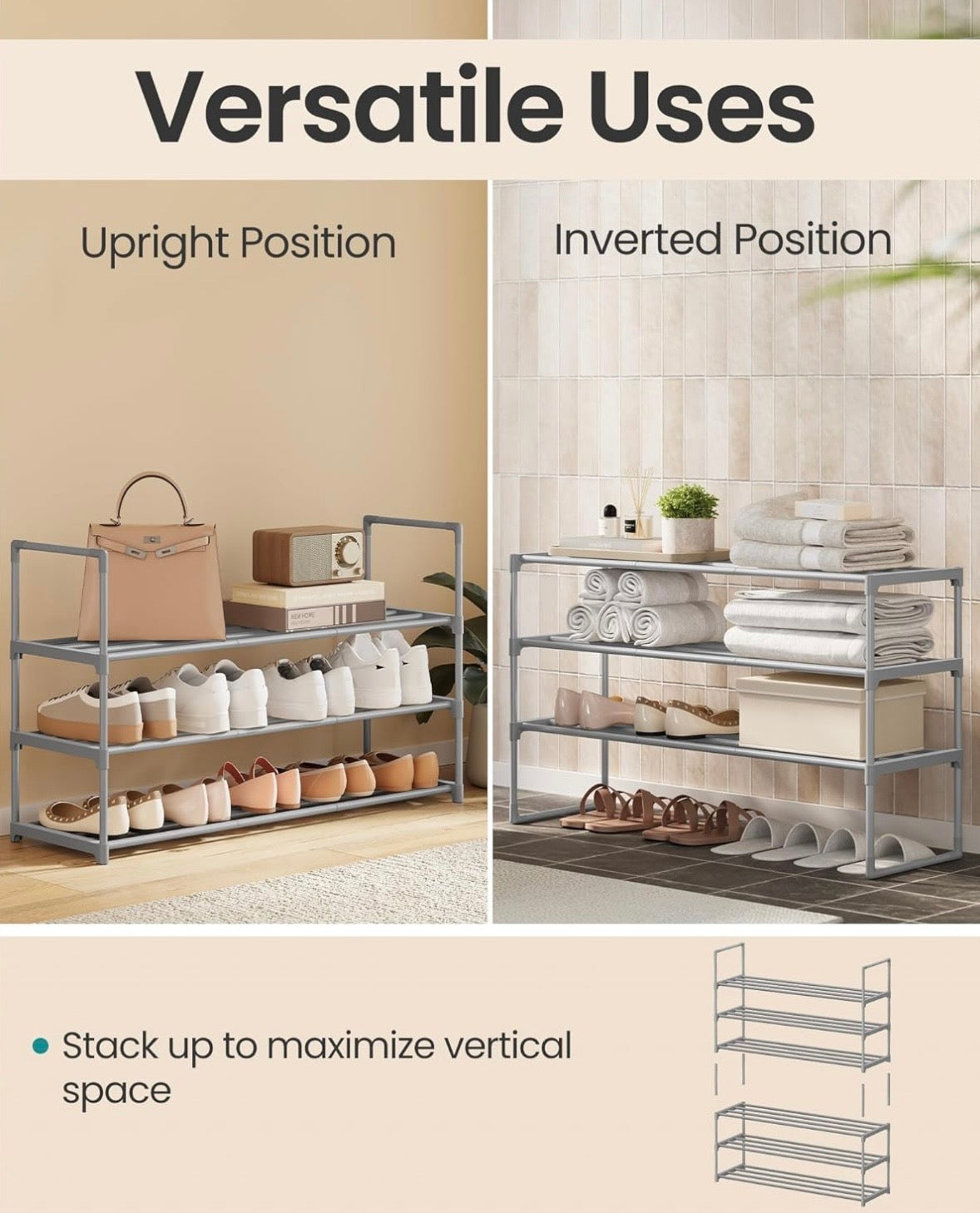 3-Tier Shoe Rack Organizer