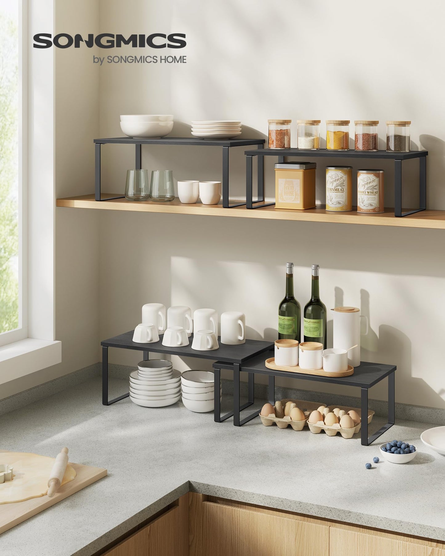 VASAGLE Expandable Countertop Shelf Organizer