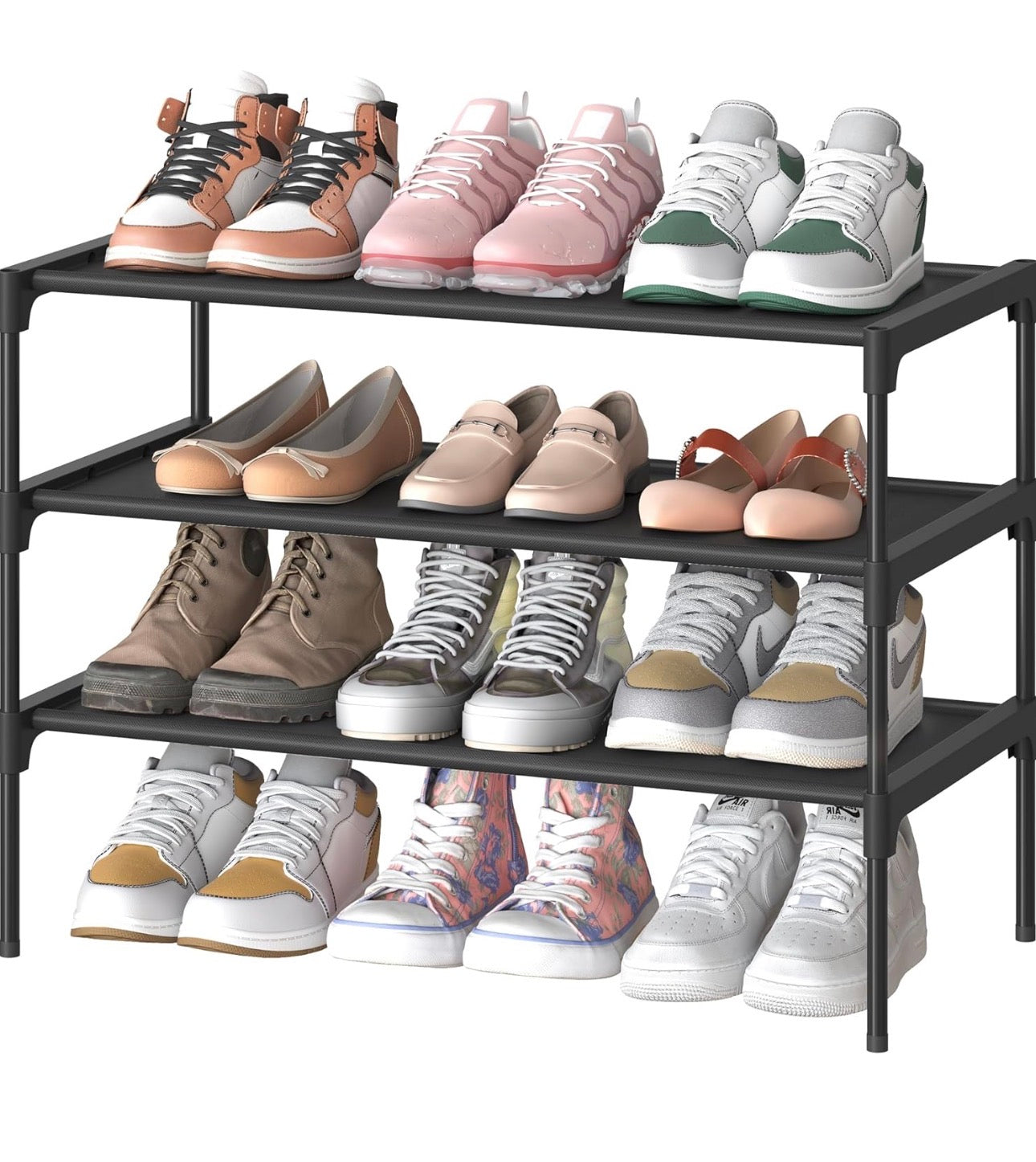 SONGMICS 3-Tier Shoe Rack Organizer