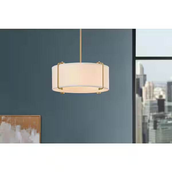 Home Decorators Collection 4-Light Brushed Gold Pendant