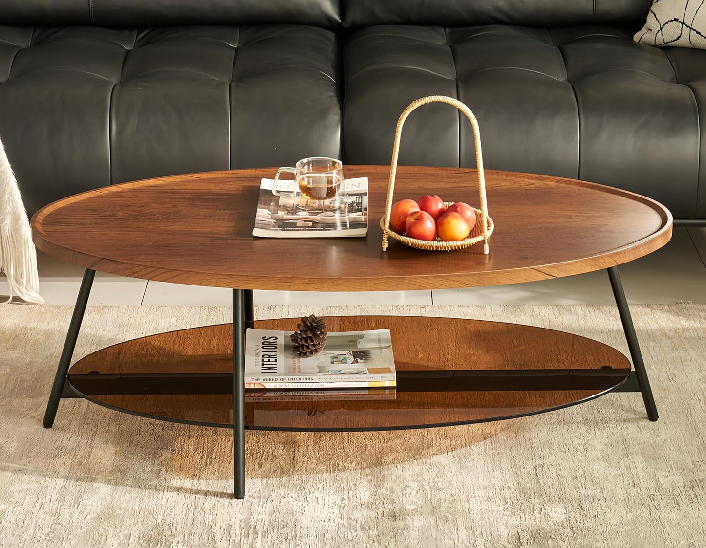 SHRINE Modern Oval Coffee Table