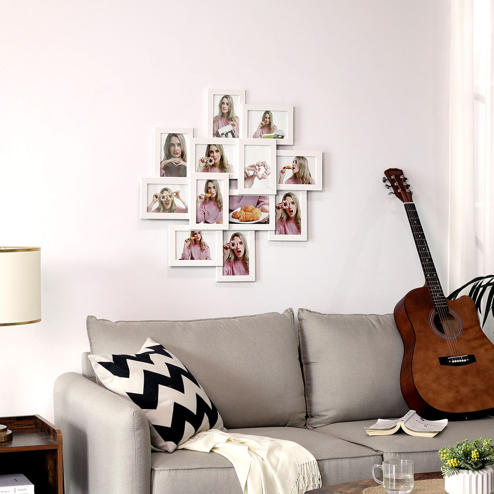 SONGMICS 12-Pack White Collage Picture Frame Set – 4 × 6 in