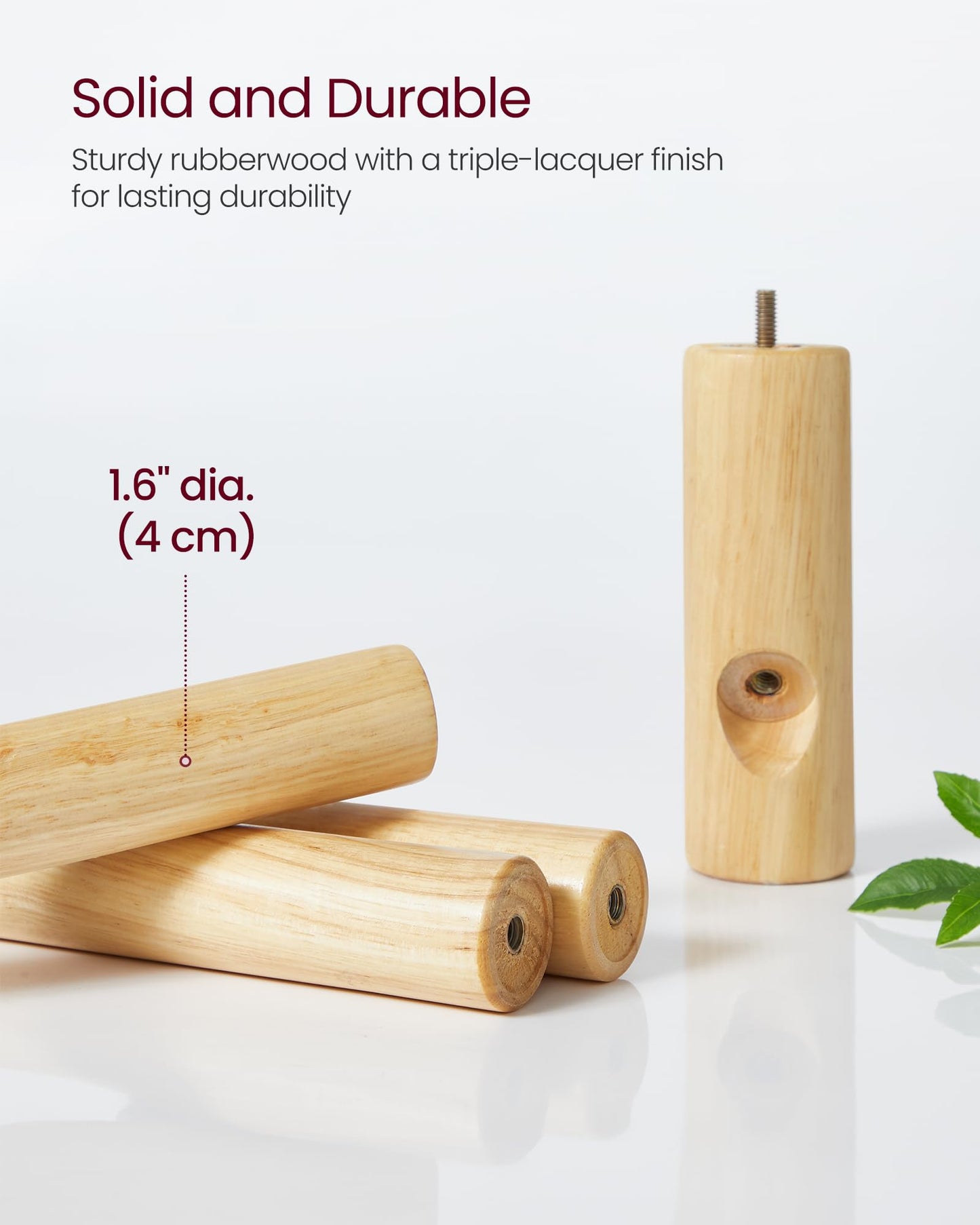VASAGLE Solid Wood Coat Rack