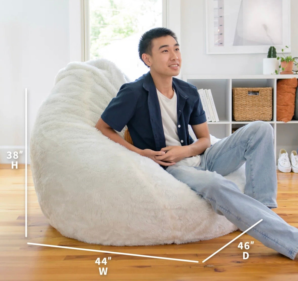Oversized Plush Bean Bag Lounge Chair
