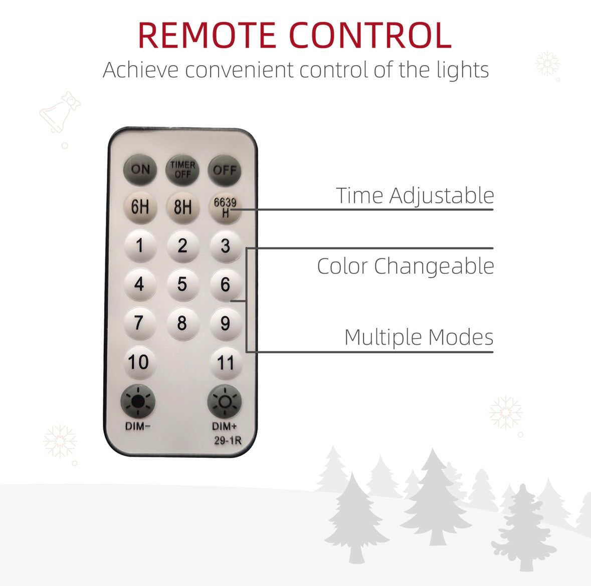 7-ft Pre-Lit LED Artificial Christmas Tree – 11 Lighting Modes | Warm & Color Options | Flame-Retardant Branches | Steel Stand