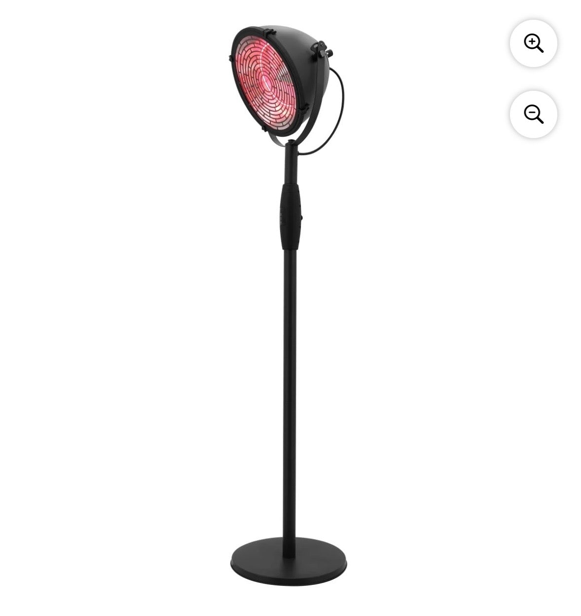 🔥 1500W Electric Outdoor Infrared Patio Heater – Black (Remote & Touch Control)