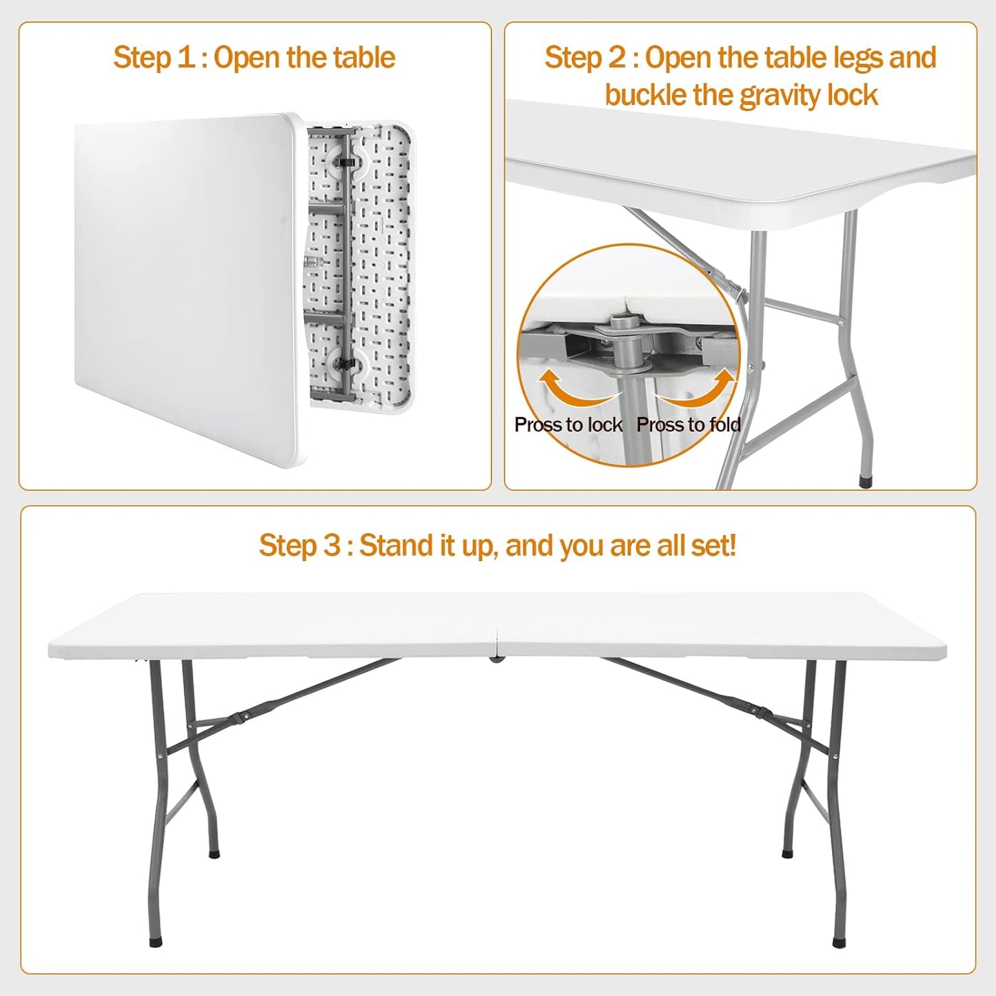 Lakhow 6FT Folding Table