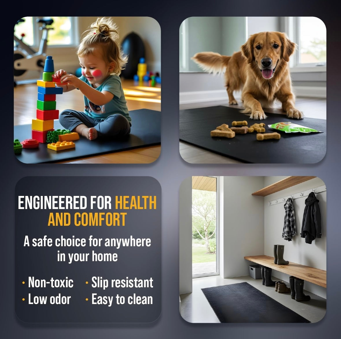 Dinoflex Heavy-Duty Rubber Floor Runner – Made in Canada 🇨🇦