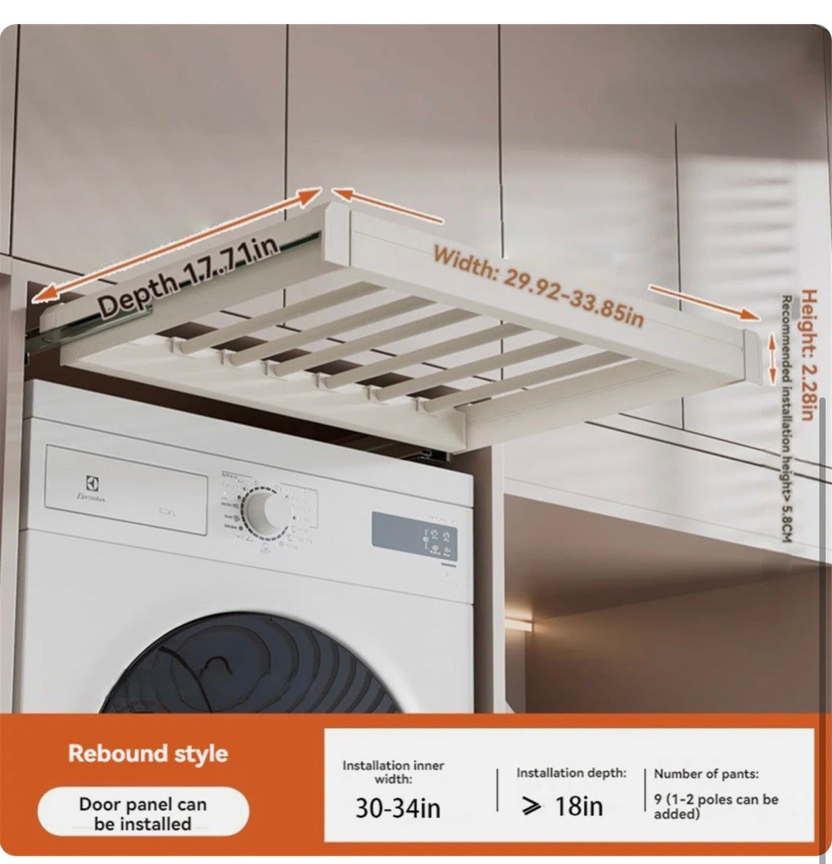 Retractable Aluminum Clothes Drying & Storage Rack