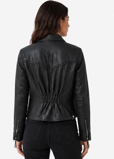 Women’s Tailored Leather Jacket - S