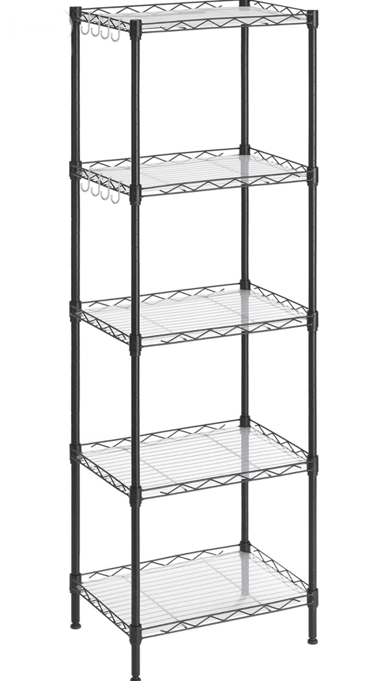 SONGMICS 5-Tier Adjustable Steel Storage Shelf