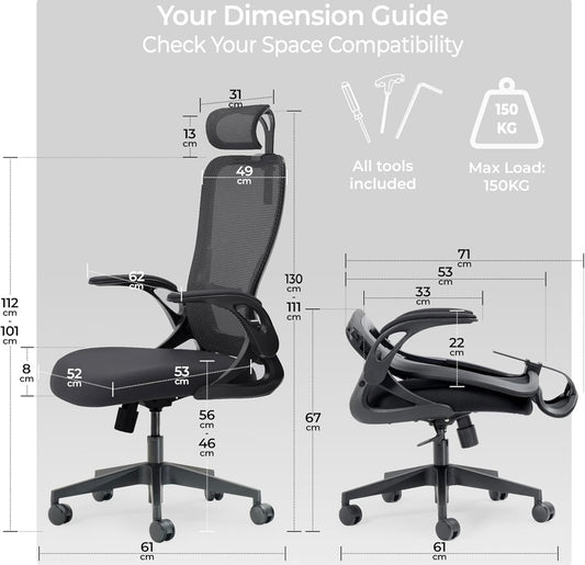 Tervo Model U Ergonomic Office Chair – 40% Off Amazon Price!