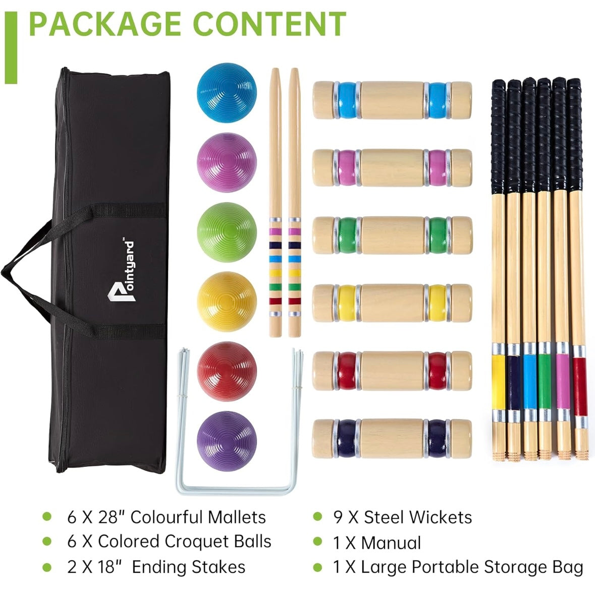 Pointyard Six-Player Croquet Set with Carry Bag – 40% Off Amazon Sale Price
