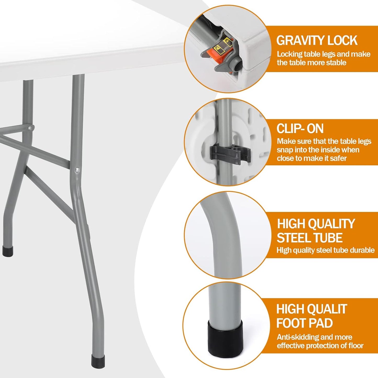 Lakhow 6FT Folding Table