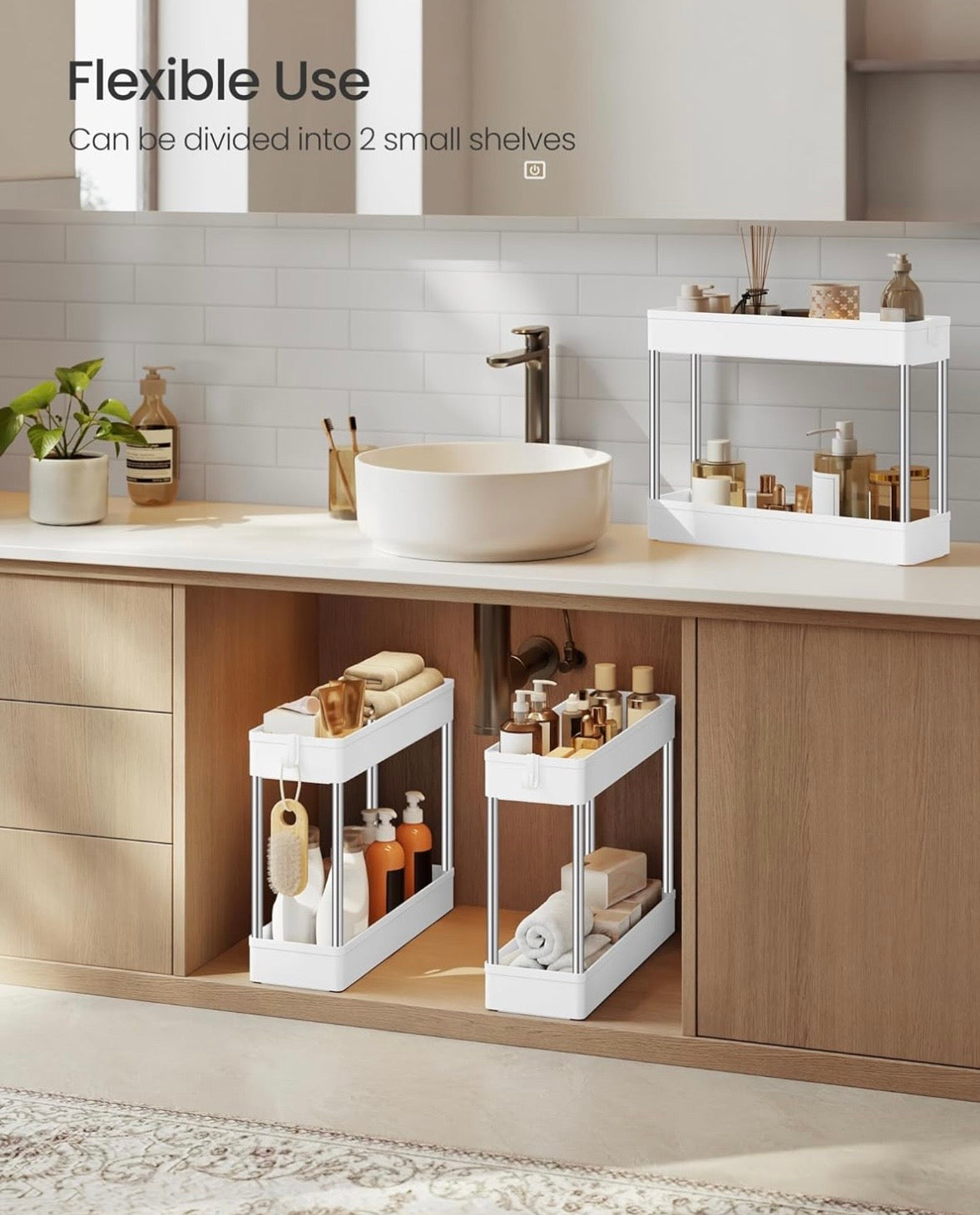 SONGMICS Slim Rolling Storage Trolley