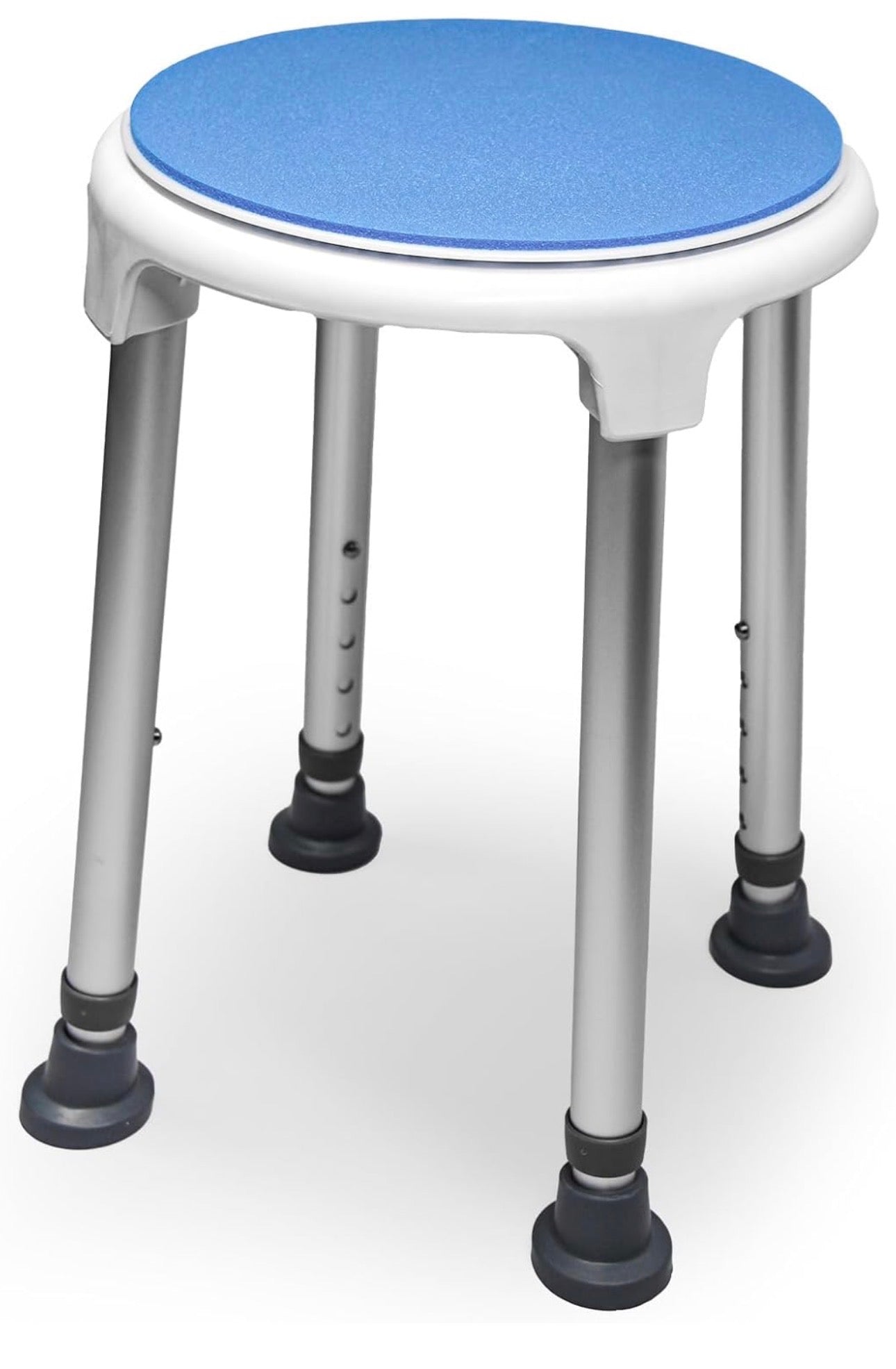 Adjustable Aluminum Shower Chair with Swivel Seat