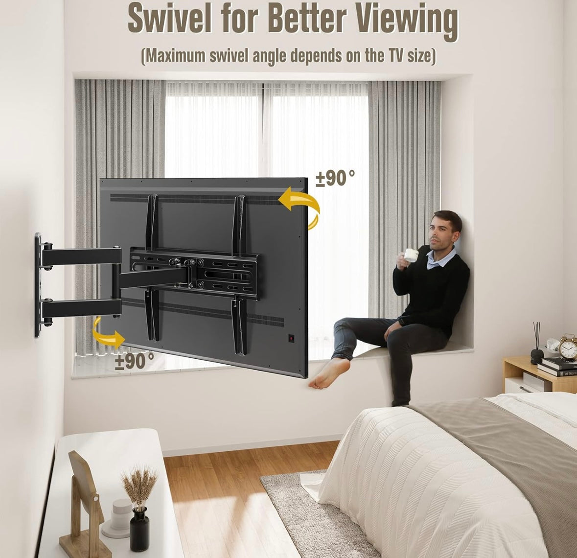 Mounting Dream Full-Motion TV Wall Mount with Articulating Arm – Fits 26–55” TVs (Now Only $25)