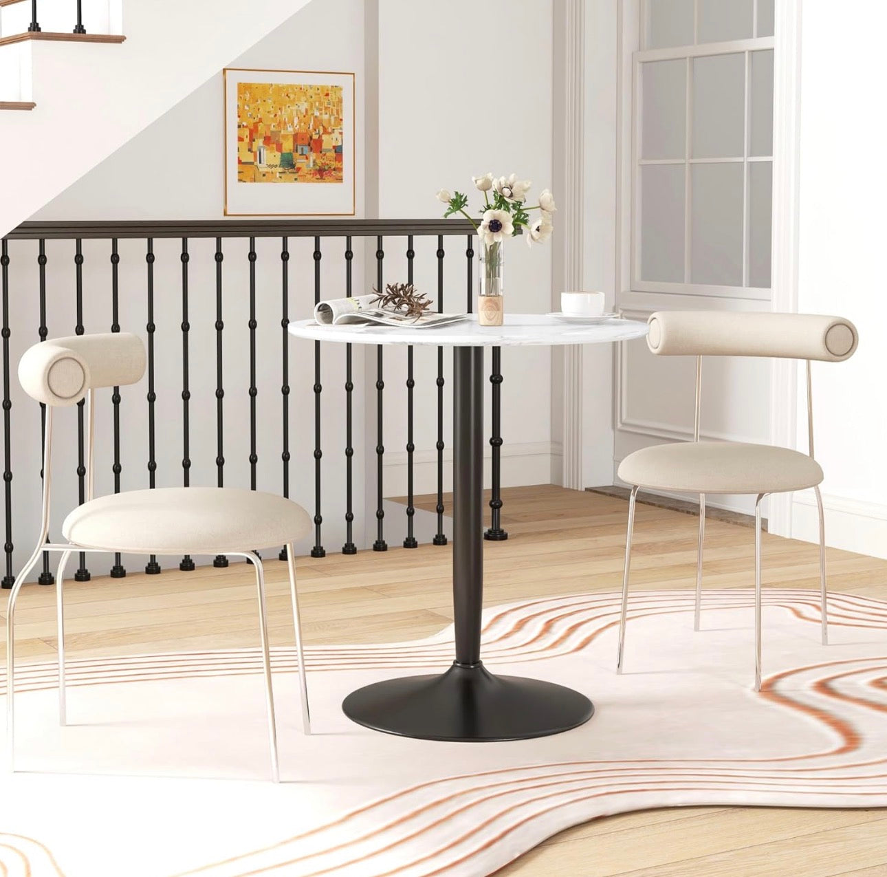 HOMCOM Modern Round Dining Table