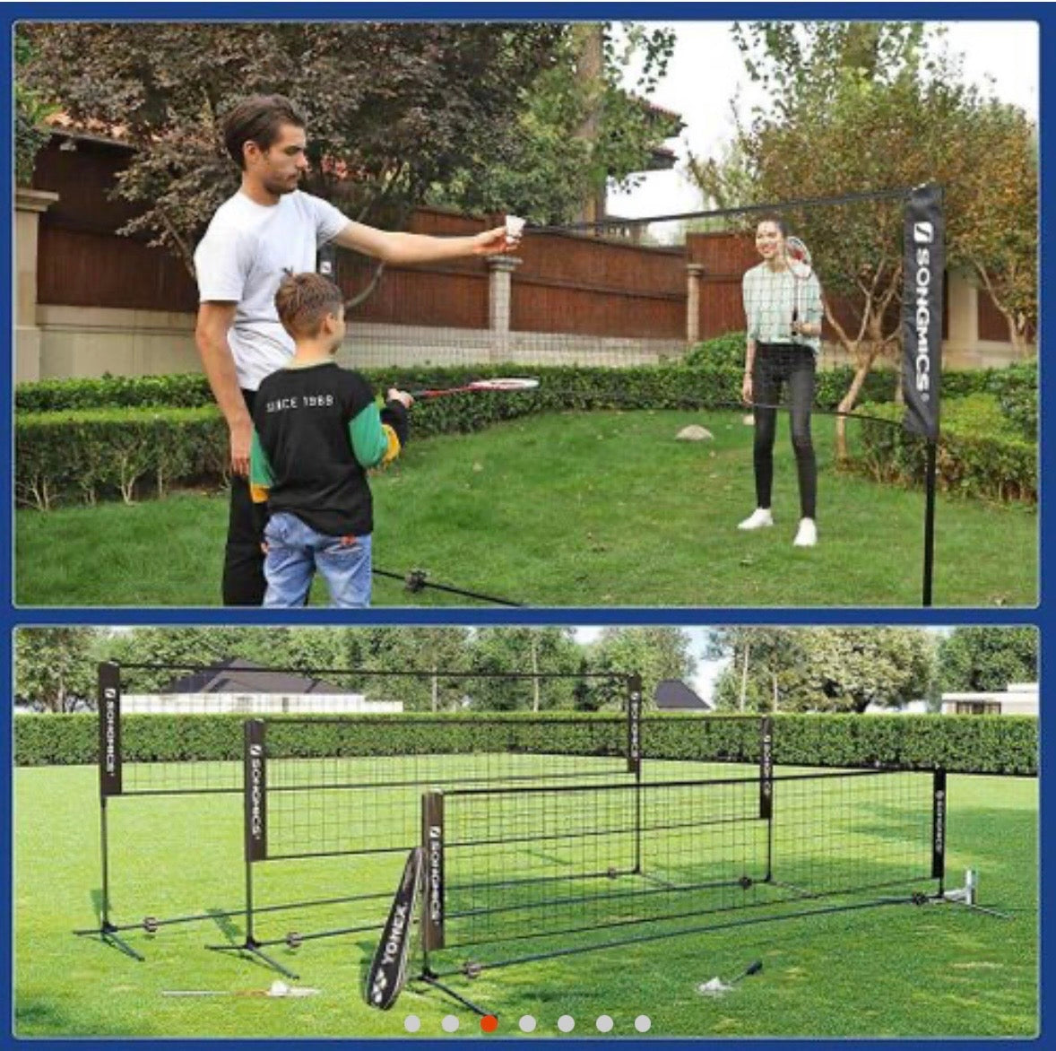 Portable Adjustable Badminton Net Set – Multi-Sport Outdoor Game