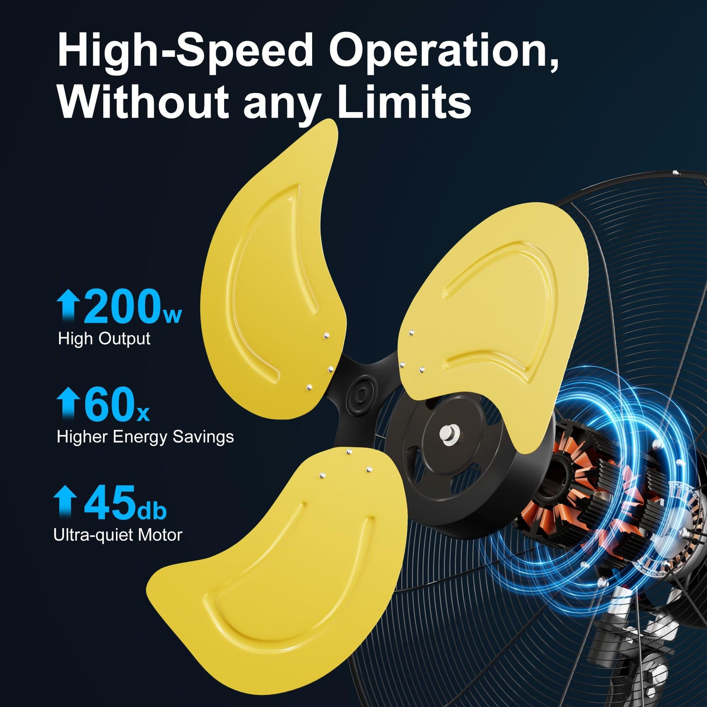 Uthfy 30” High-Velocity Industrial Pedestal Fan