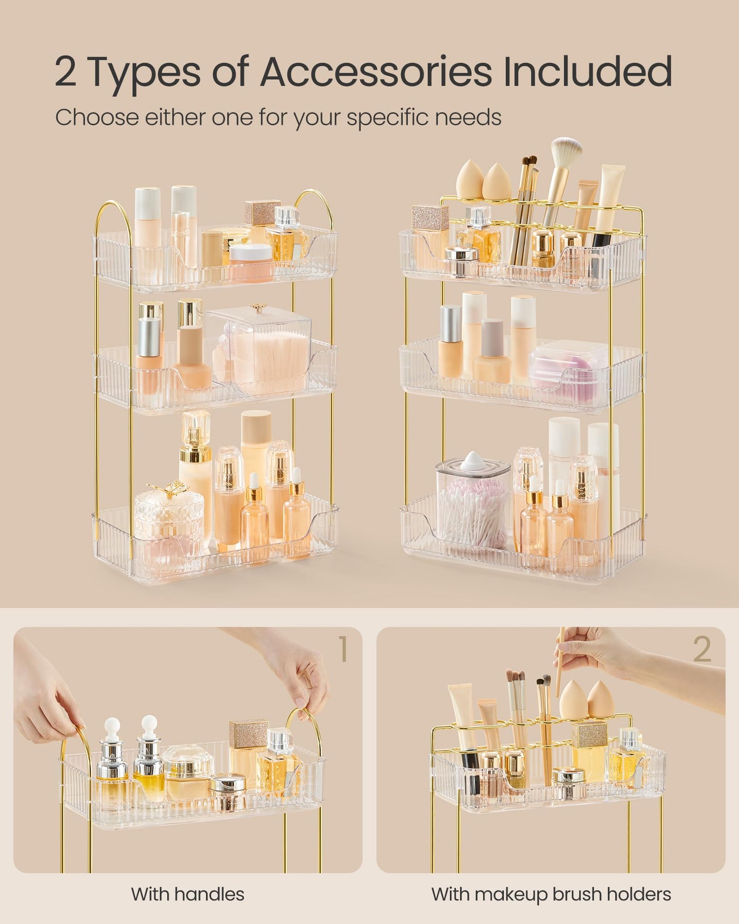 3-Tier Makeup & Skincare Organizer
