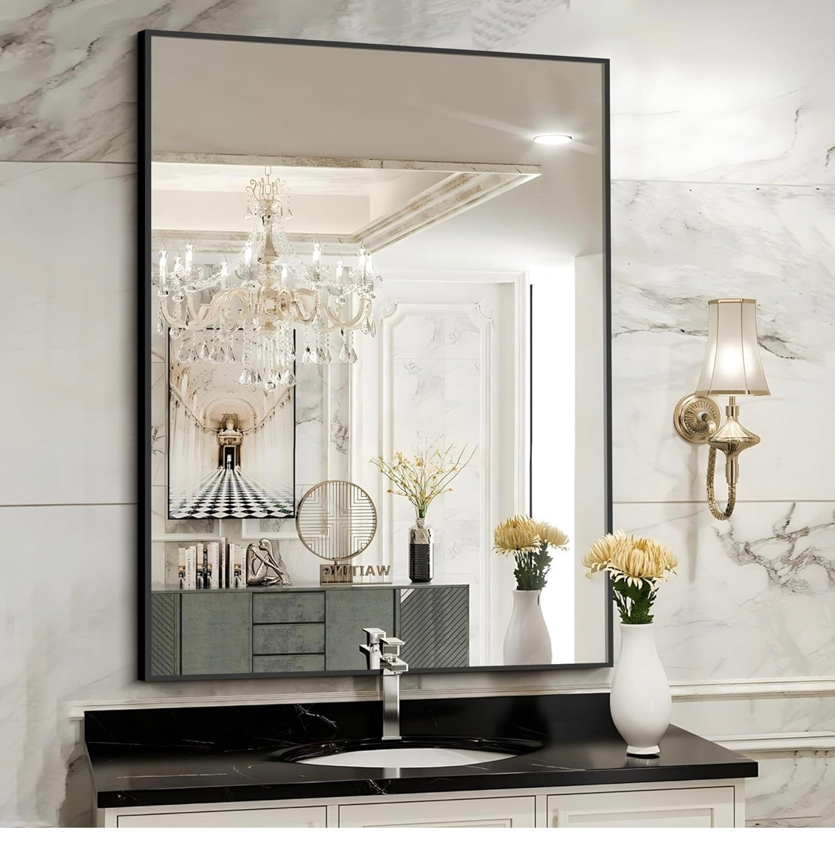 COFENY Modern Rectangular Bathroom Mirror – 40% Off Amazon Price!