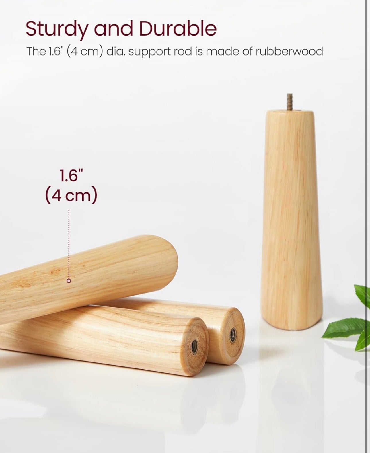 VASAGLE Solid Wood Standing Coat Rack