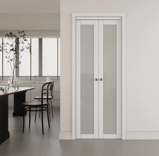 1-Lite Frosted Glass Pivot Door