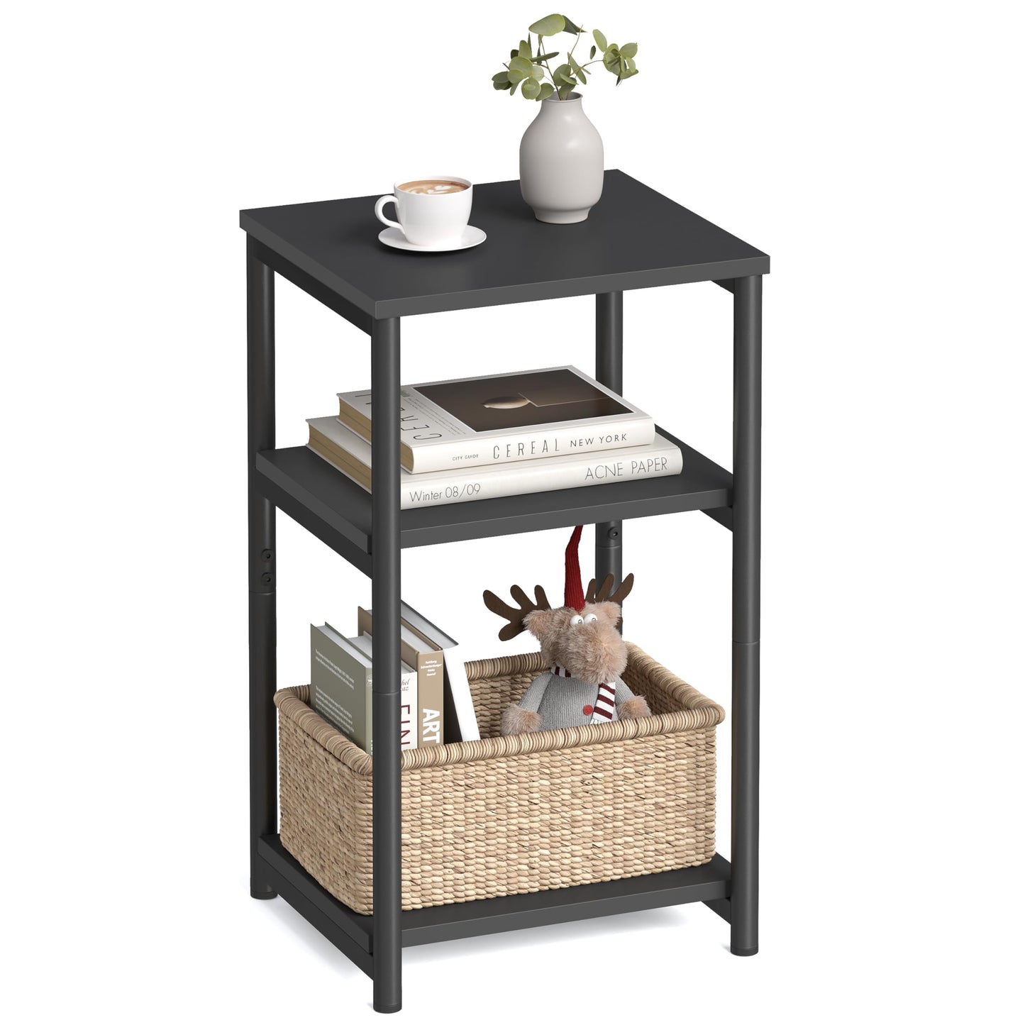 VASAGLE 3-Tier Industrial Side Table