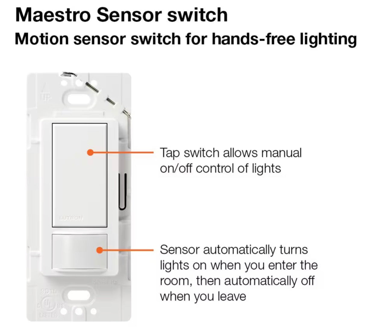 Lutron Maestro Occupancy Sensor Light Switch
