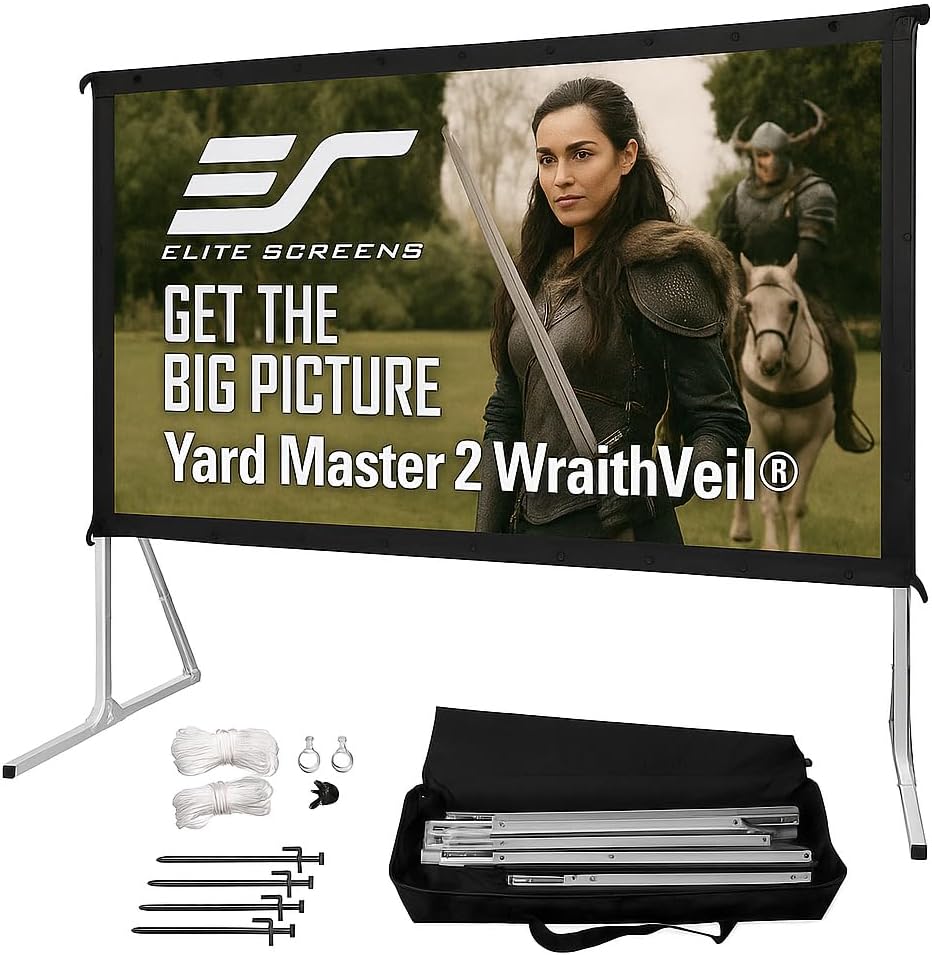 Elite Screens 180” Outdoor Projection Screen – WraithVeil Dual