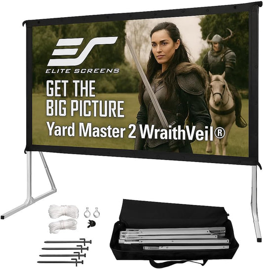 Elite Screens 180” Outdoor Projection Screen – WraithVeil Dual