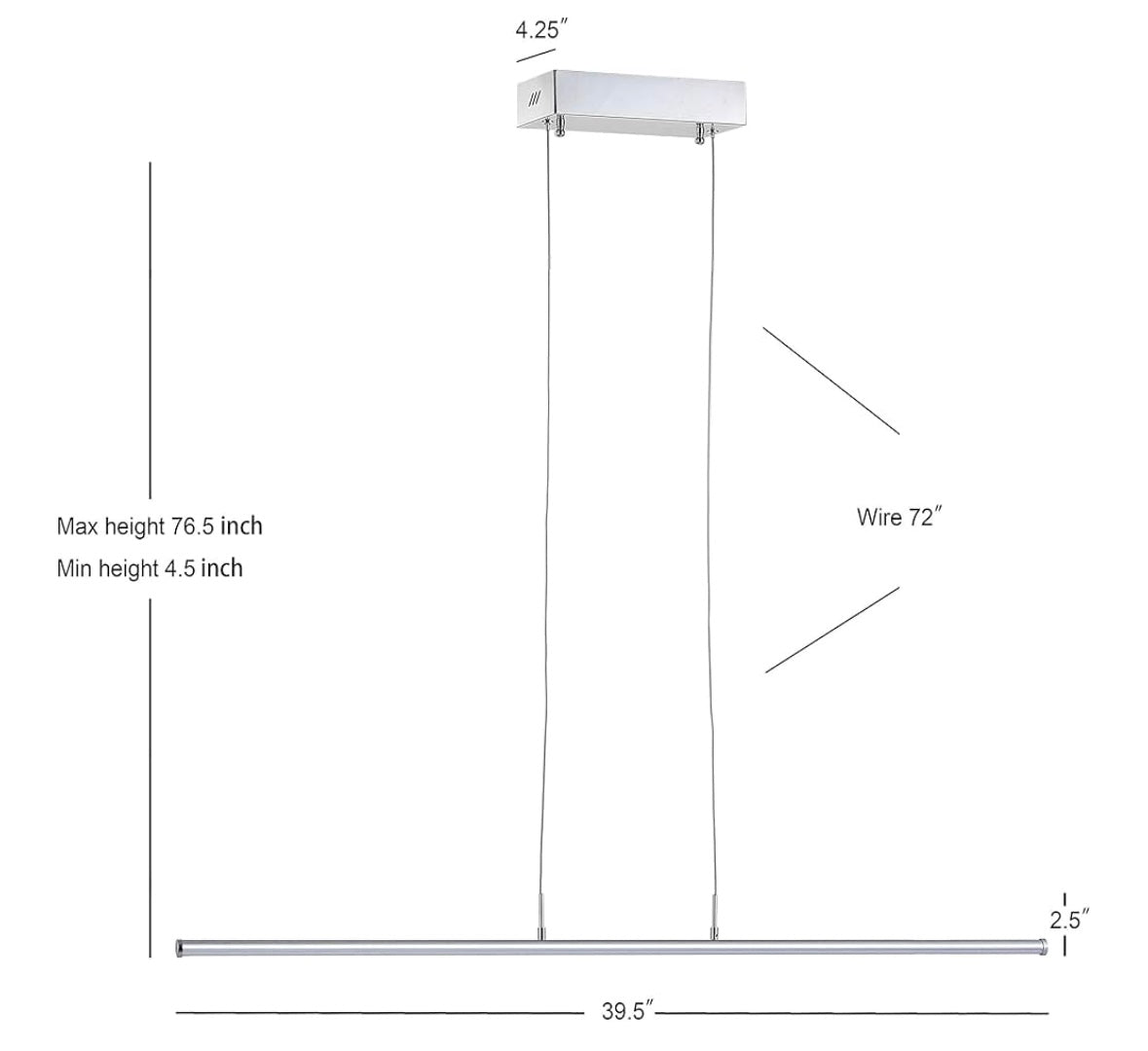 JONATHAN Y Conley 39.5” Modern LED Linear Pendant BNIB -50% off