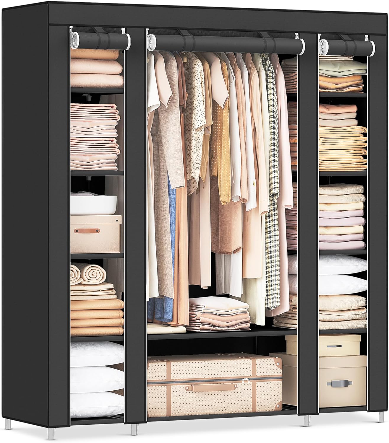 SONGMICS Portable Closet Wardrobe – Black