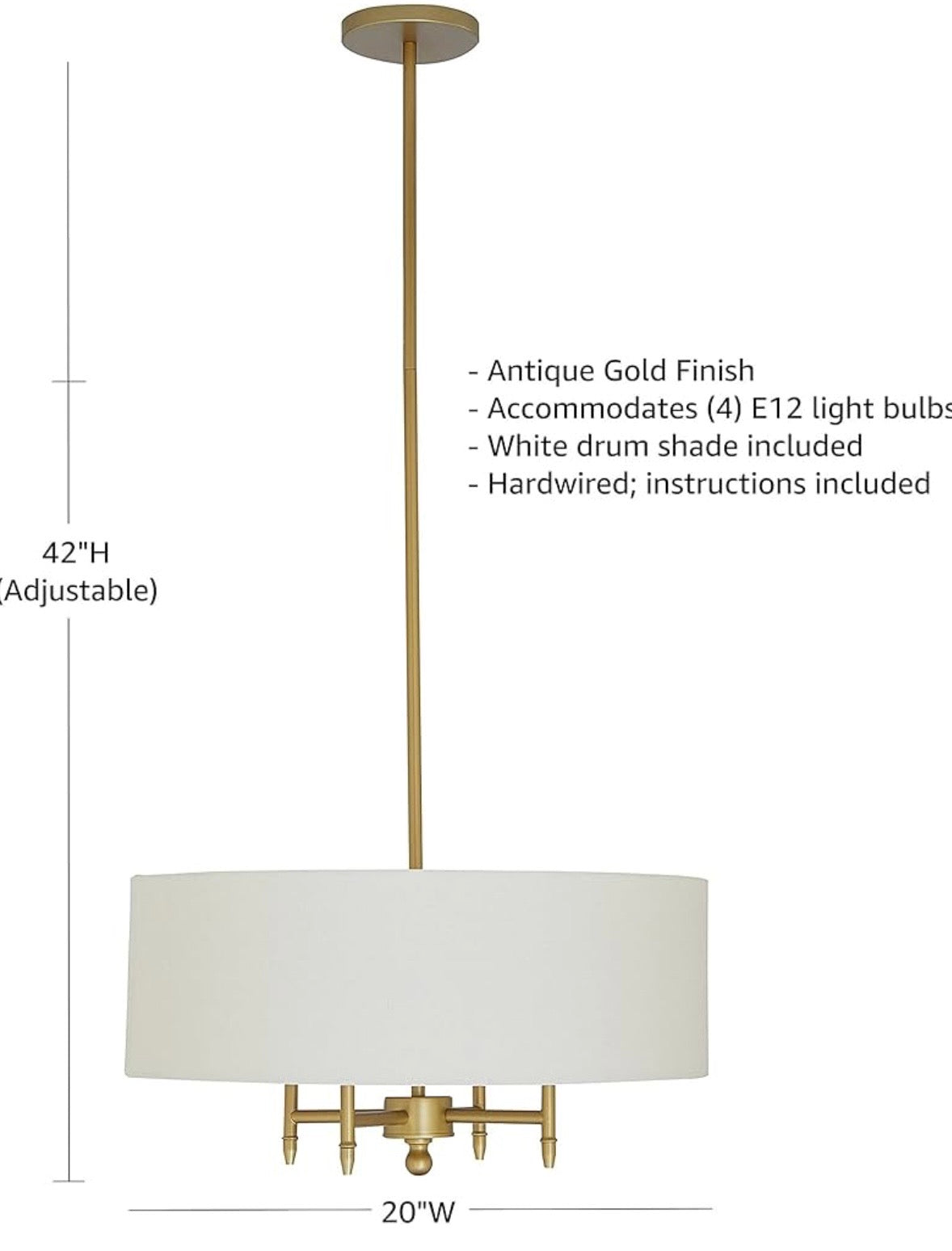 Stone & Beam 4-Light Chandelier