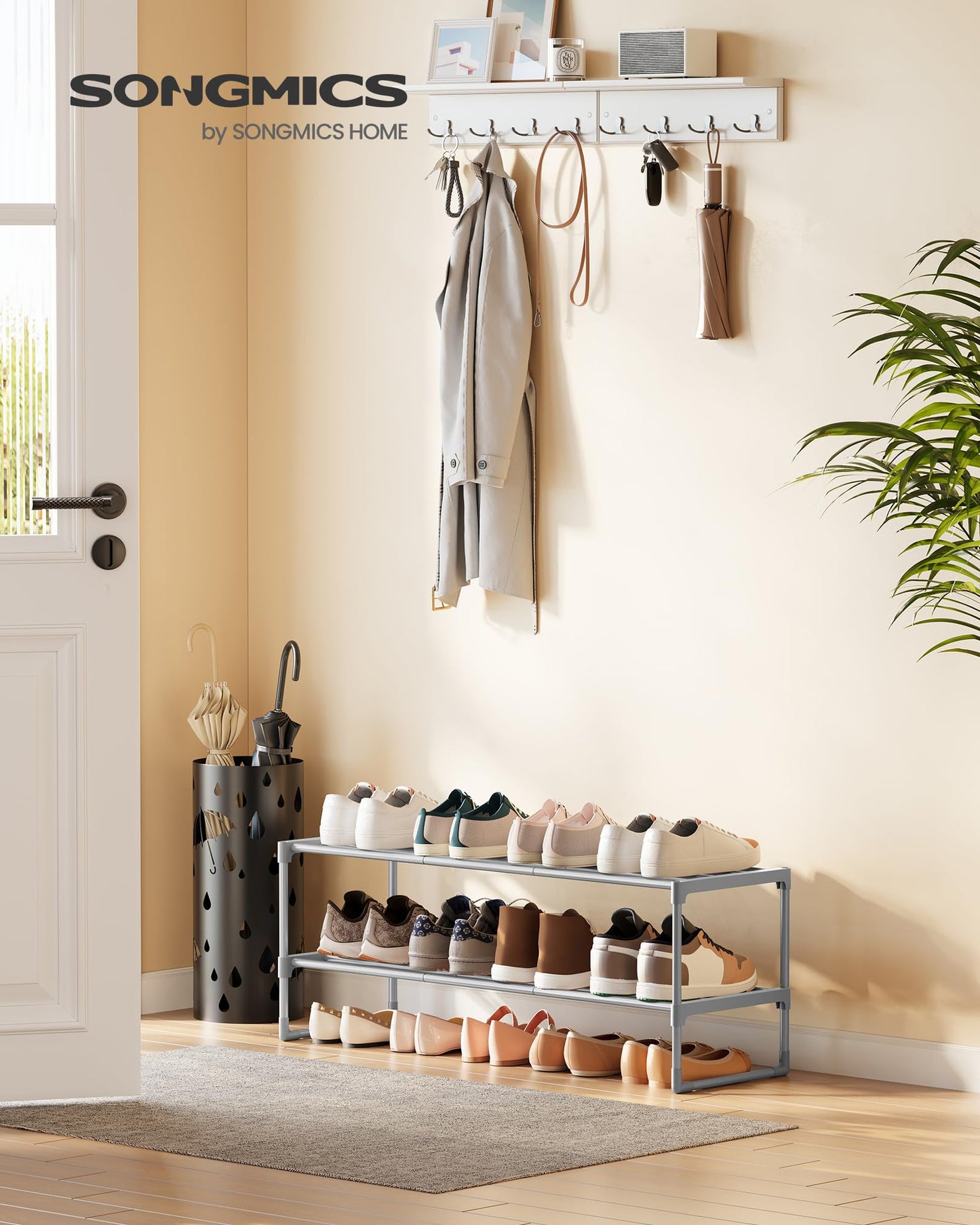 2-Tier Metal Shoe Rack