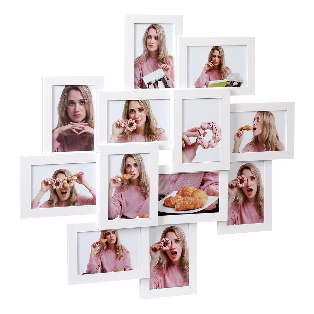 SONGMICS 12-Pack White Collage Picture Frame Set – 4 × 6 in