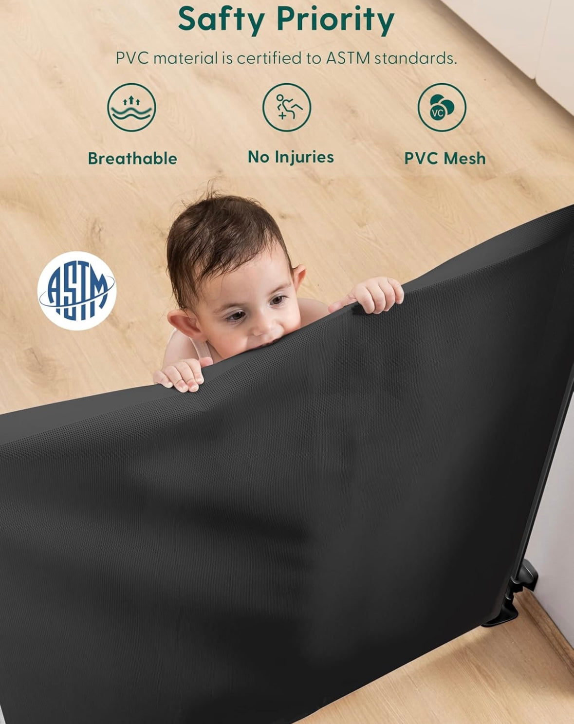 MOMSSY Extra-Wide Retractable Baby & Pet Gate – 122” Wide x 34” Tall (40% Off Amazon Sale Price)