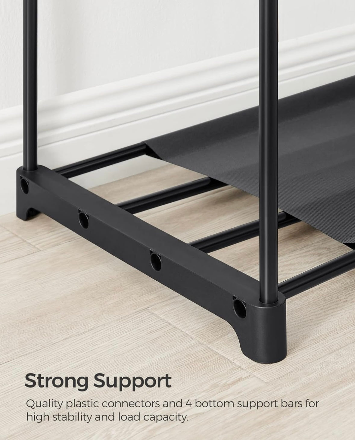 SONGMICS Large Portable Closet Organizer – 5-Tier Fabric Wardrobe (Ink Black)