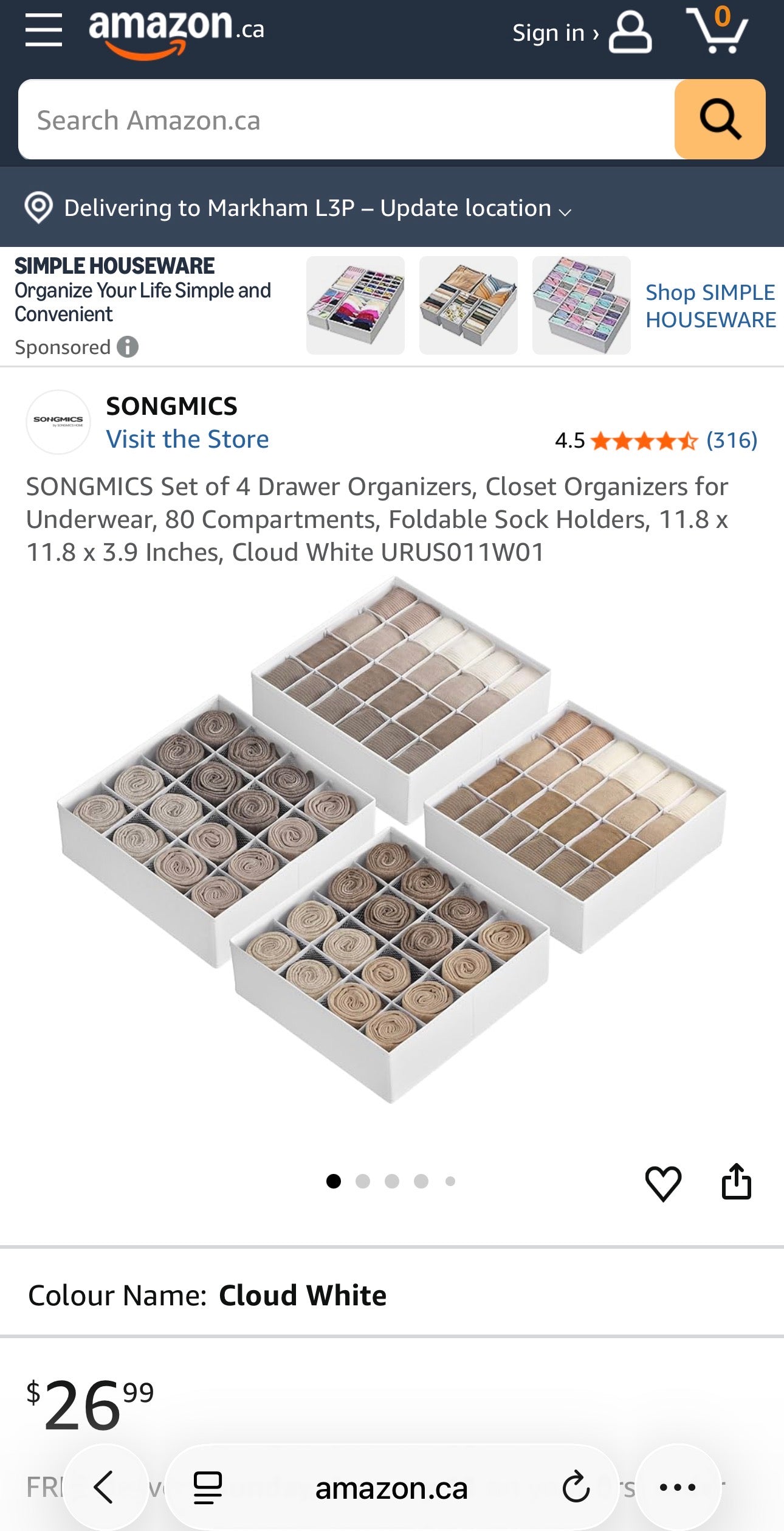 Drawer Organizer Set (4-Pack)