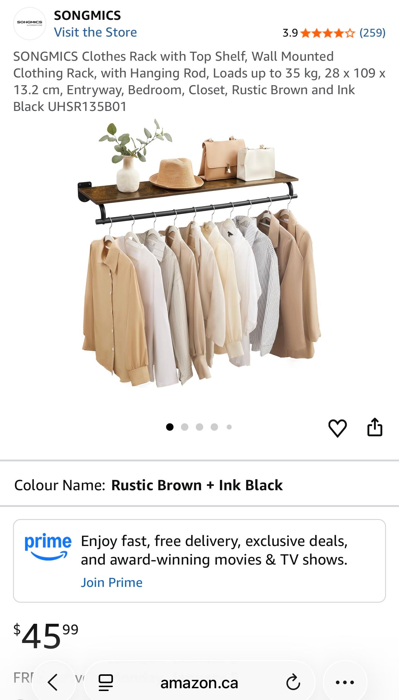 Wall-Mounted Clothes Rack