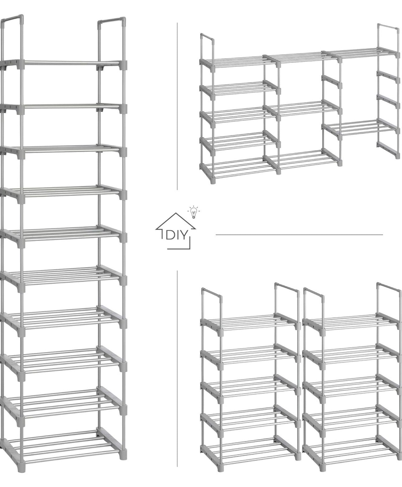 5-Tier Metal Shoe Rack