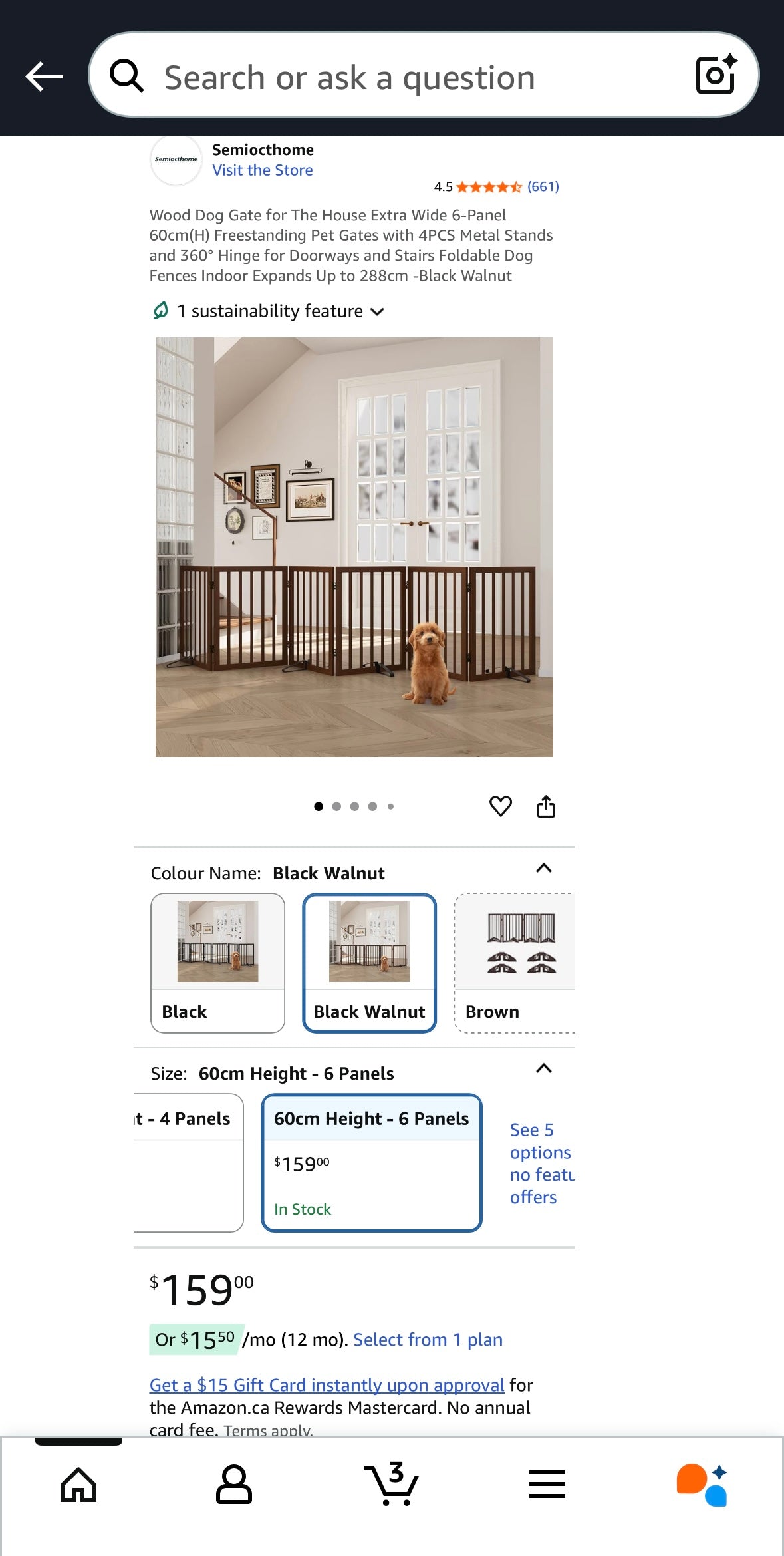 NEW – 6-Panel Freestanding Pet Gate – Extra Wide Indoor Dog Fence