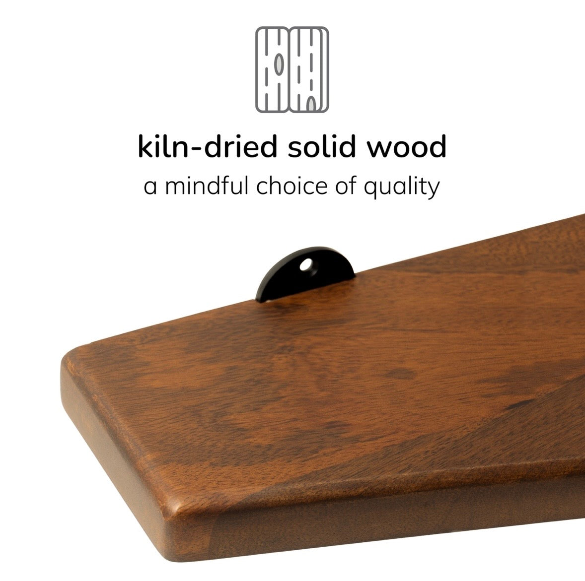 Force Solid Mango Wood Wall Shelf Set