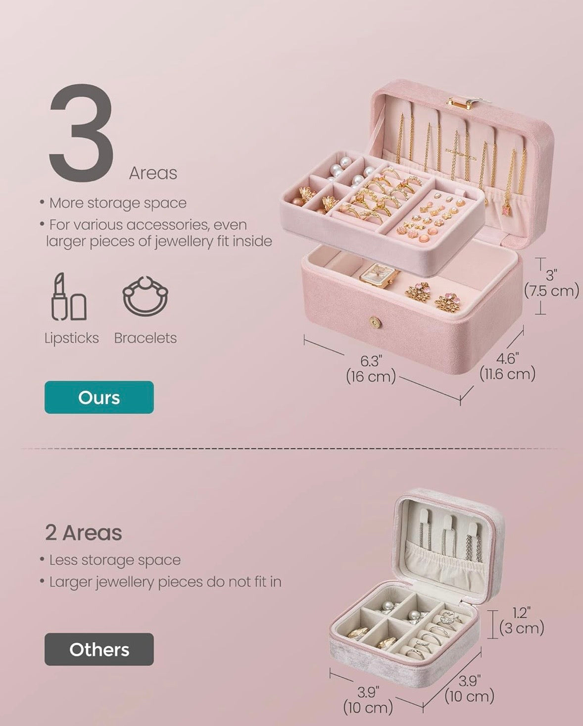 SONGMICS Travel Jewelry Organizer