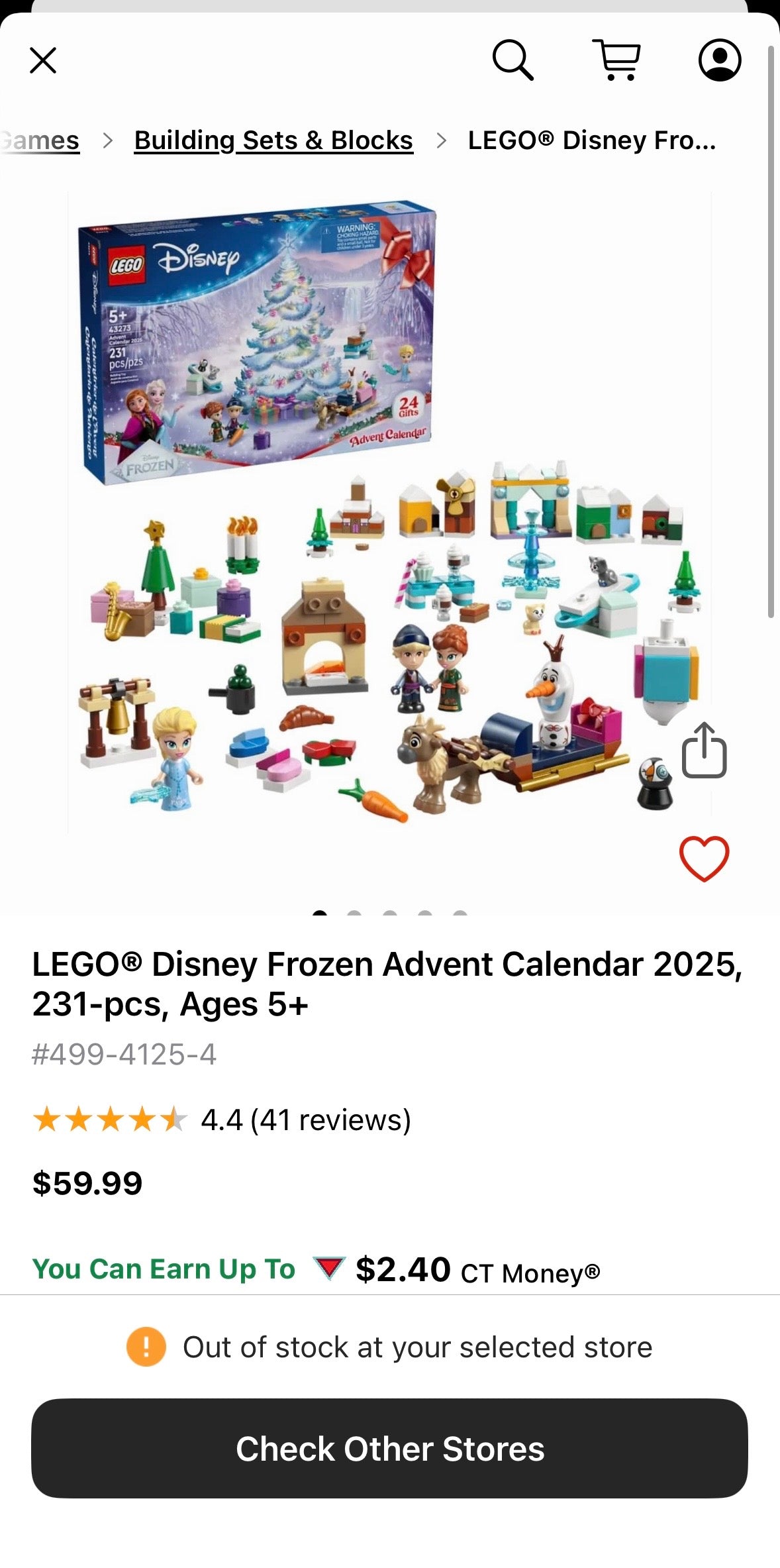 LEGO® Disney Frozen Advent Calendar